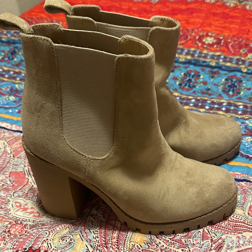 Tan Suede Ankle Boots